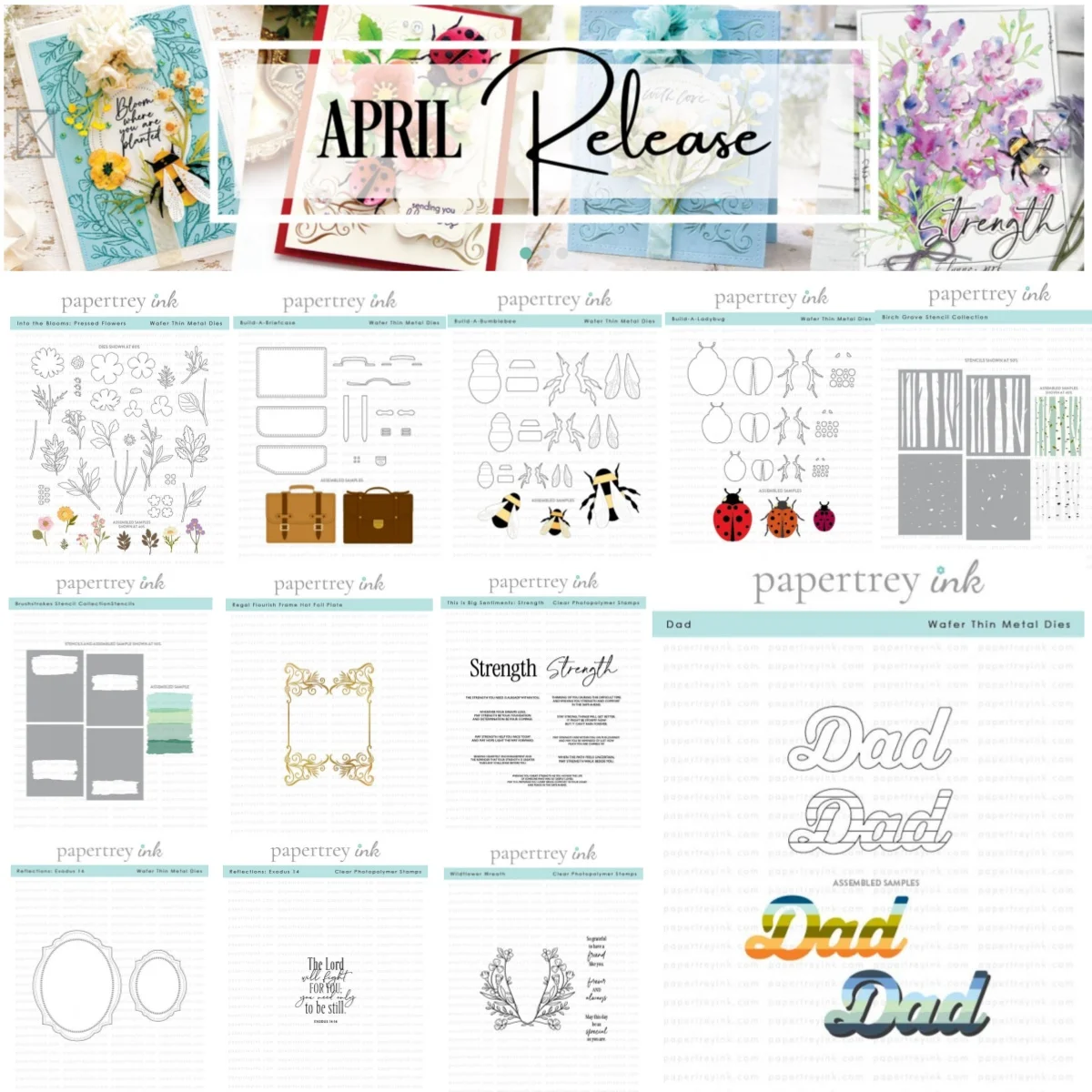 Wildflower Briefcase Ladybug Metal Cutting Dies Clear Stamps Stencil Hot Foil for DIY Making Card Scrapbook Father's Day 2026
Wildflower Briefcase Ladybug Metal Cutting Dies Clear Stamps Stencil Hot Foil for DIY Making Card Scrapbook Father's Day 2026