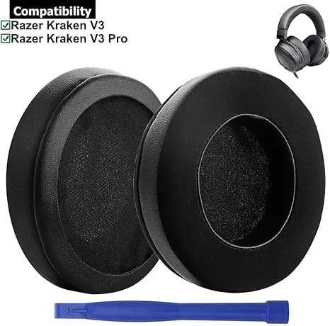Replacement Cooling-Gel Earpads Ear Pads Cushions for Razer Kraken V3 Pro Essential Headset
Replacement Cooling-Gel Earpads Ear Pads Cushions for Razer Kraken V3 Pro Essential Headset