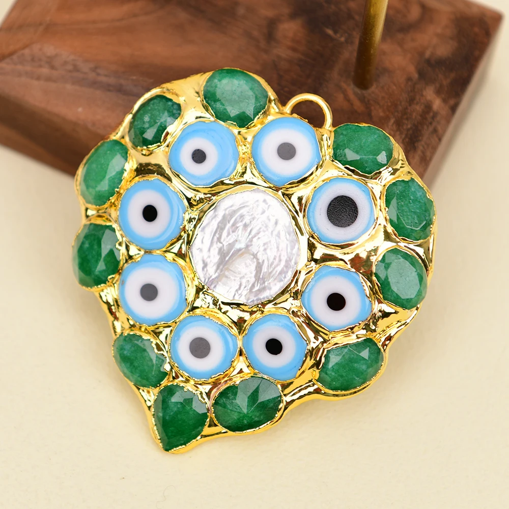 2 Pcs Big Heart Natural White Coin Pearl Green Jade Pendant Charms Designer Jewelry Making DIY
2 Pcs Big Heart Natural White Coin Pearl Green Jade Pendant Charms Designer Jewelry Making DIY