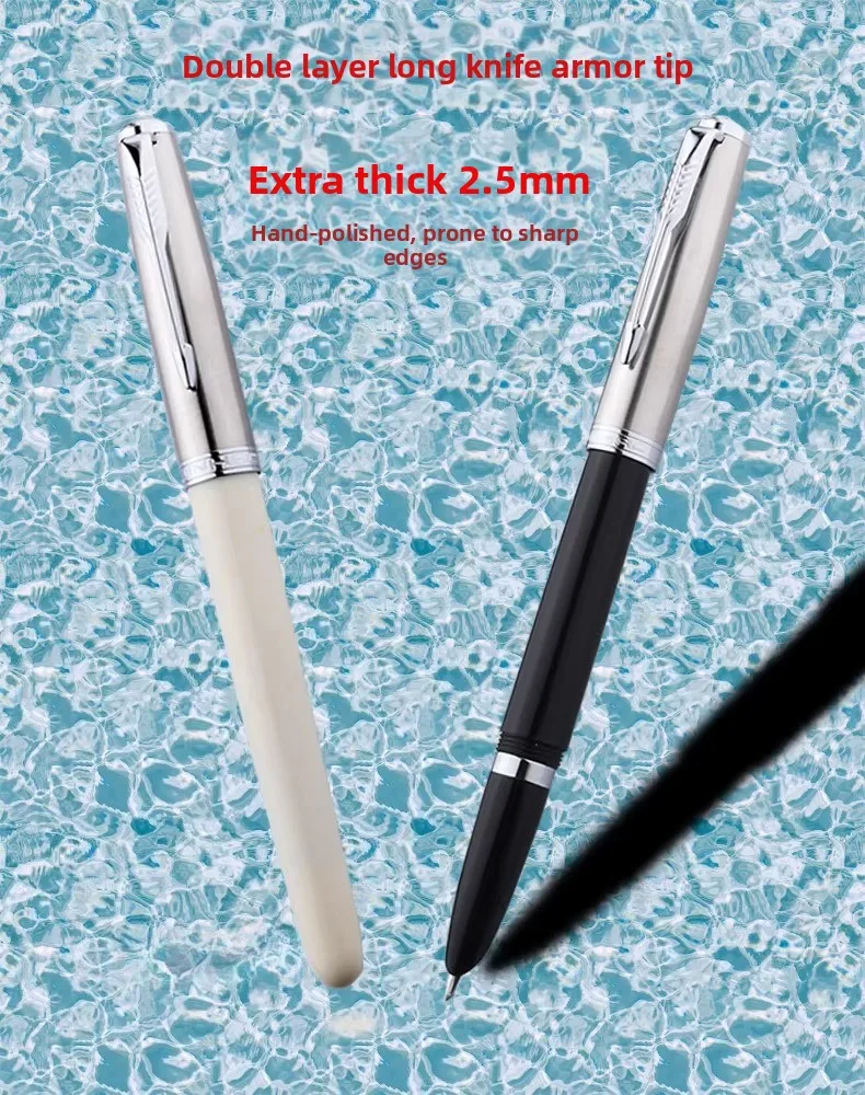 Double Layer Long Knife Nib 1.0mm Pocket Fountain Pens Hooded Nib 2.5mm Hand Polish Nib Pens Stationery Gift
Double Layer Long Knife Nib 1.0mm Pocket Fountain Pens Hooded Nib 2.5mm Hand Polish Nib Pens Stationery Gift