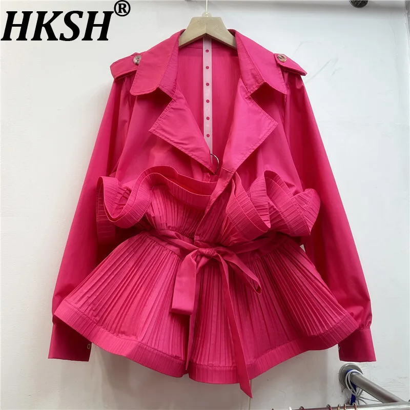 HKSH Spring Autumn New Women Shirt Long Sleeves Irregular Ruffled Pleated Sashes Turn-down Collar Elegant Blouse Ins Top HK17050
HKSH Spring Autumn New Women Shirt Long Sleeves Irregular Ruffled Pleated Sashes Turn-down Collar Elegant Blouse Ins Top HK17050