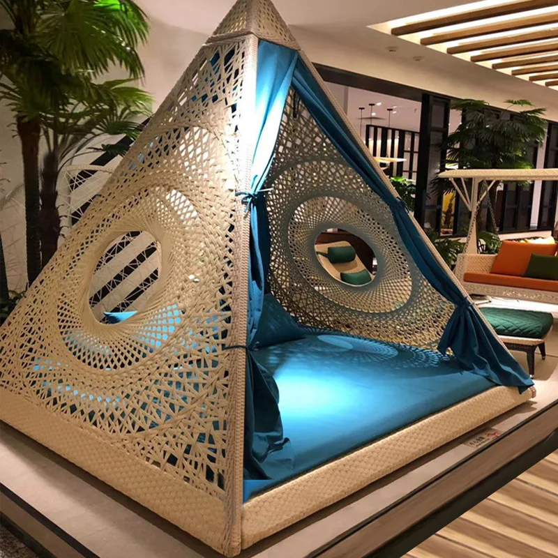 Outdoor sun-proof rattan bed Modern sofa New designer villa Indoor and outdoor bed Garden courtyard furniture
Outdoor sun-proof rattan bed Modern sofa New designer villa Indoor and outdoor bed Garden courtyard furniture