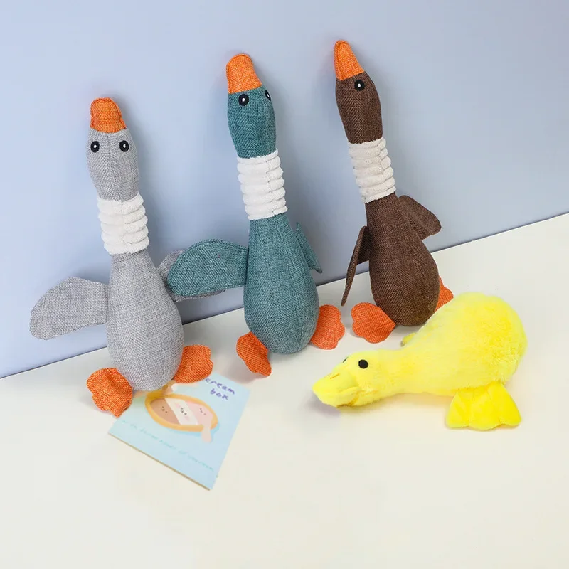 Pet Plush Vocal Toys Multi-color Teething Chewing Dog Toys Simulation Linen Geese Pet Supplies
Pet Plush Vocal Toys Multi-color Teething Chewing Dog Toys Simulation Linen Geese Pet Supplies