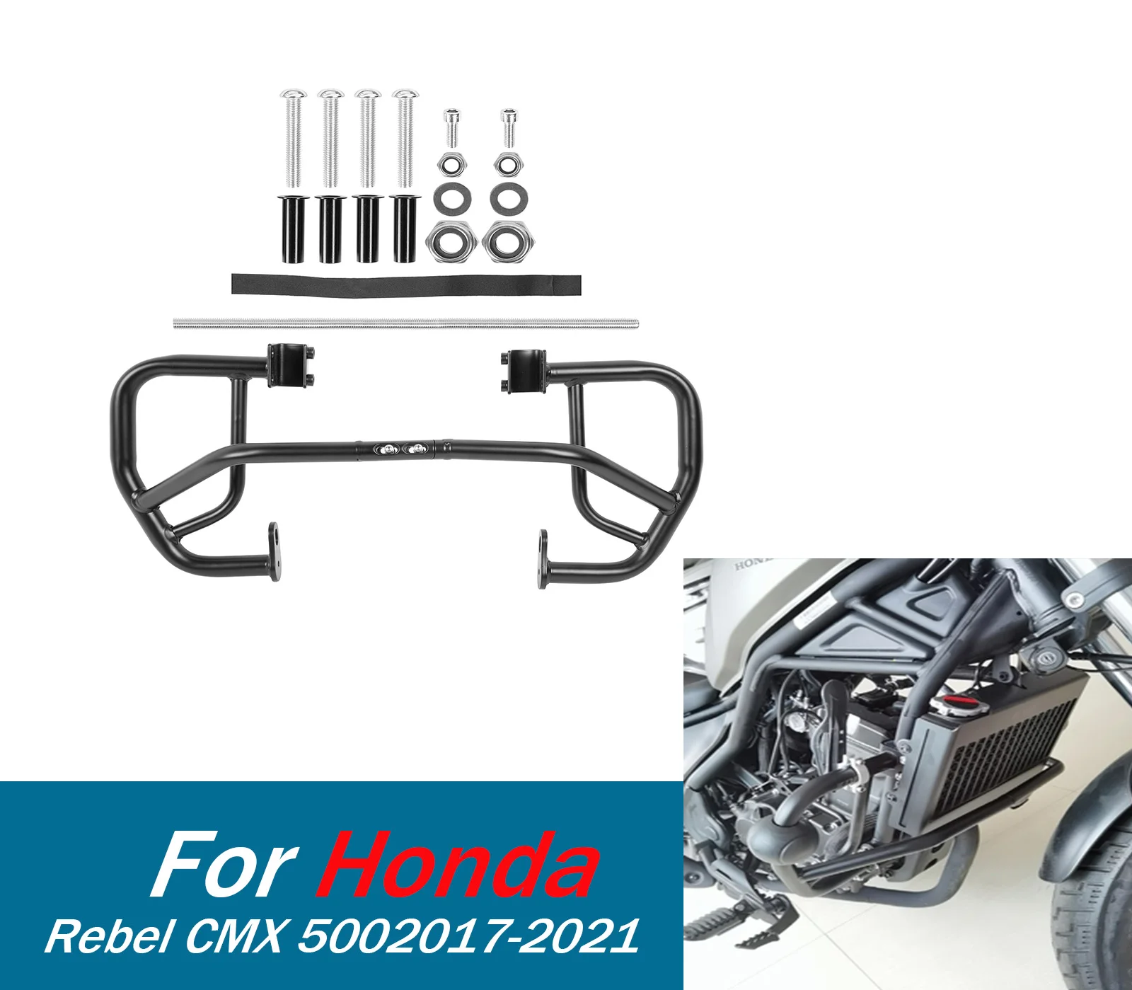 For CMX300 CM300 Crash Bar Engine Guard Frame Bumper For Honda Rebel CM CMX 300 2017-2024 Motorcycle Highway Fall Protection
For CMX300 CM300 Crash Bar Engine Guard Frame Bumper For Honda Rebel CM CMX 300 2017-2024 Motorcycle Highway Fall Protection 