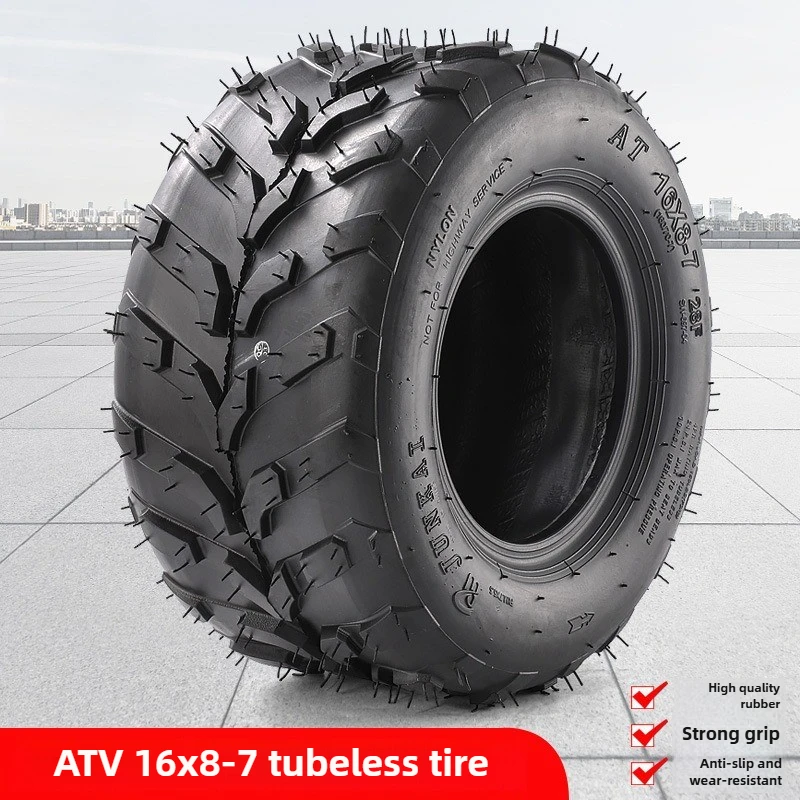 16X8-7 Accessories, Vacuum Tires, Upgraded Four-wheel ATV Kart 160/70-7 Inch Thickened Off-road Tires
16X8-7 Accessories, Vacuum Tires, Upgraded Four-wheel ATV Kart 160/70-7 Inch Thickened Off-road Tires