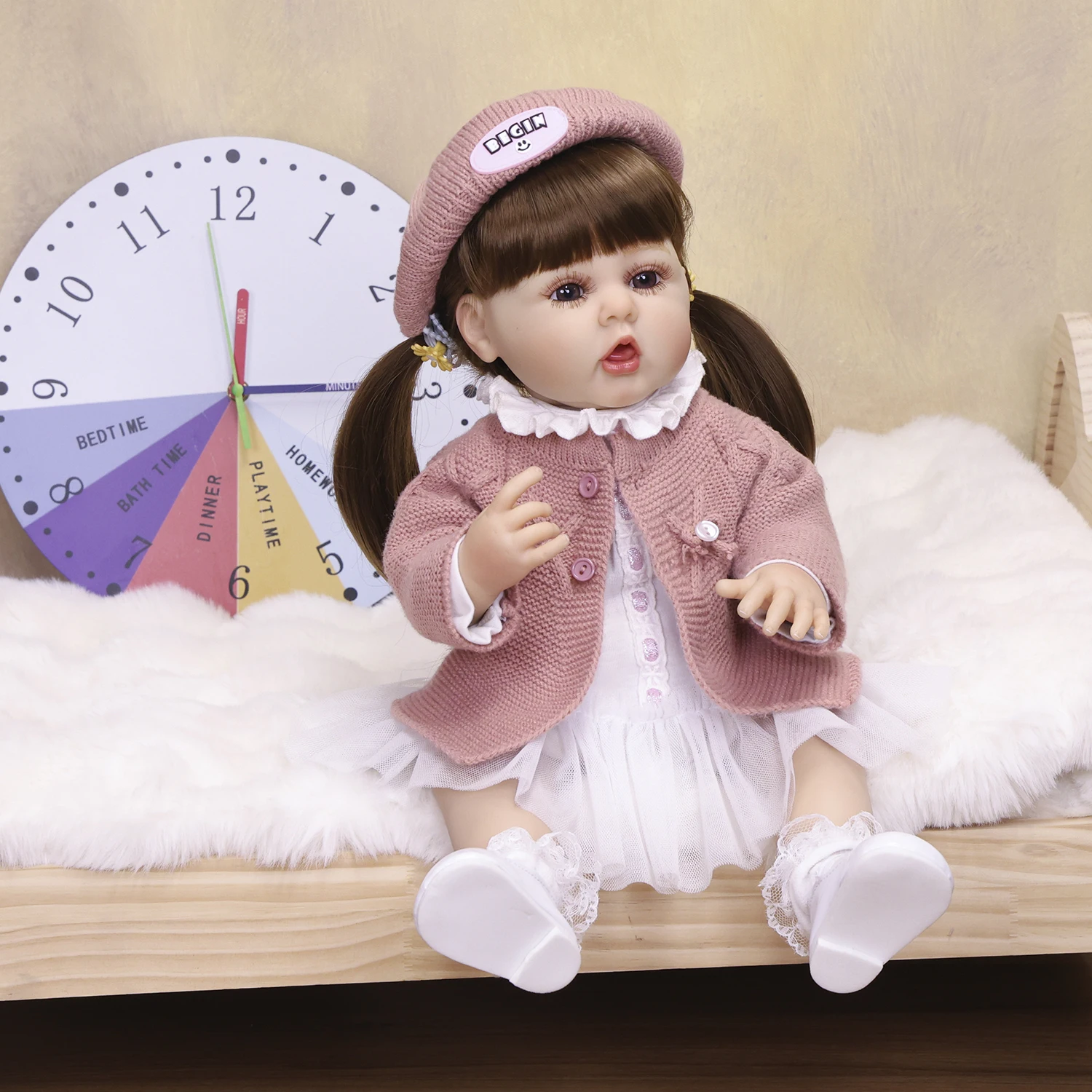 KEIUMI 22 Inch Full Silicone Vinyl Reborn Bebe Girl Doll Hand-Detailed Painted Lifelike Waterproof Doll Christmas Toy Gift
KEIUMI 22 Inch Full Silicone Vinyl Reborn Bebe Girl Doll Hand-Detailed Painted Lifelike Waterproof Doll Christmas Toy Gift
