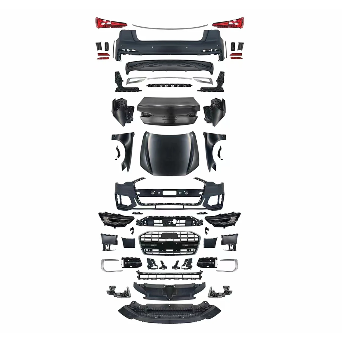 Factory Price Body Kit for A6 C7 C7PA 2013-2018 Upgrade to 2024 Front Bumper with Grille Rear Bumper Lips
Factory Price Body Kit for A6 C7 C7PA 2013-2018 Upgrade to 2024 Front Bumper with Grille Rear Bumper Lips