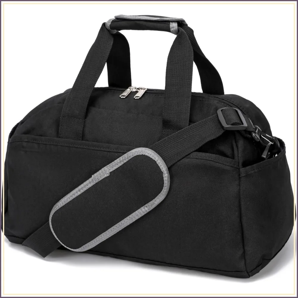 14 inch Mini Duffel Bag for Travel Sports, Lightweight Carry On Gym Bag for Women Men, Black
14 inch Mini Duffel Bag for Travel Sports, Lightweight Carry On Gym Bag for Women Men, Black