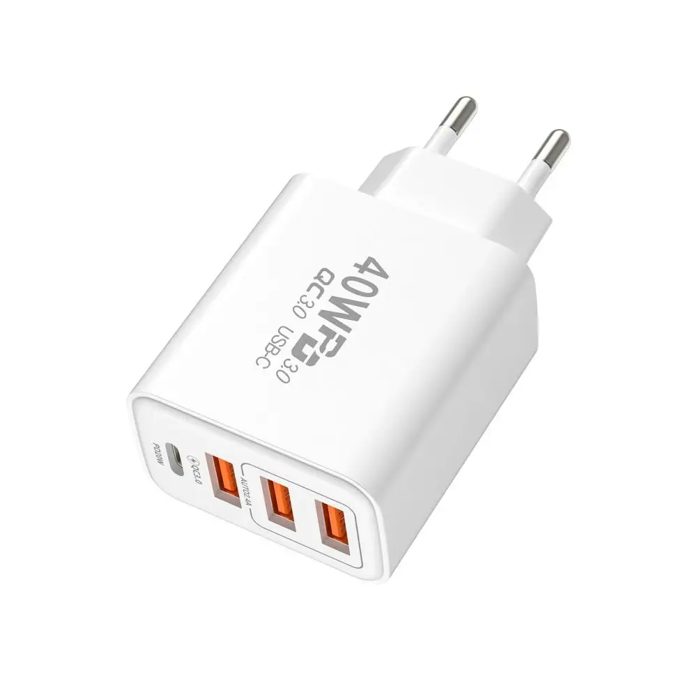 Portable 40W USB C Charging Plug 4Ports Fast Charging USB Wall Charger Adapter TypeC Phone Plug Adapter
Portable 40W USB C Charging Plug 4Ports Fast Charging USB Wall Charger Adapter TypeC Phone Plug Adapter
