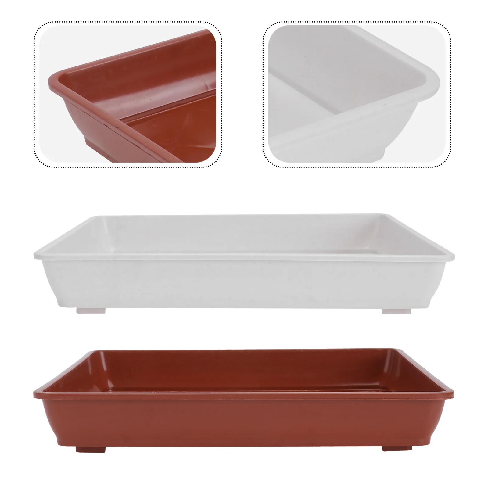 4Pcs Gardening Flowerpot Trays Plastic Square Trays for Bonsai Plant Pot Base Spill Proof Solution
4Pcs Gardening Flowerpot Trays Plastic Square Trays for Bonsai Plant Pot Base Spill Proof Solution
