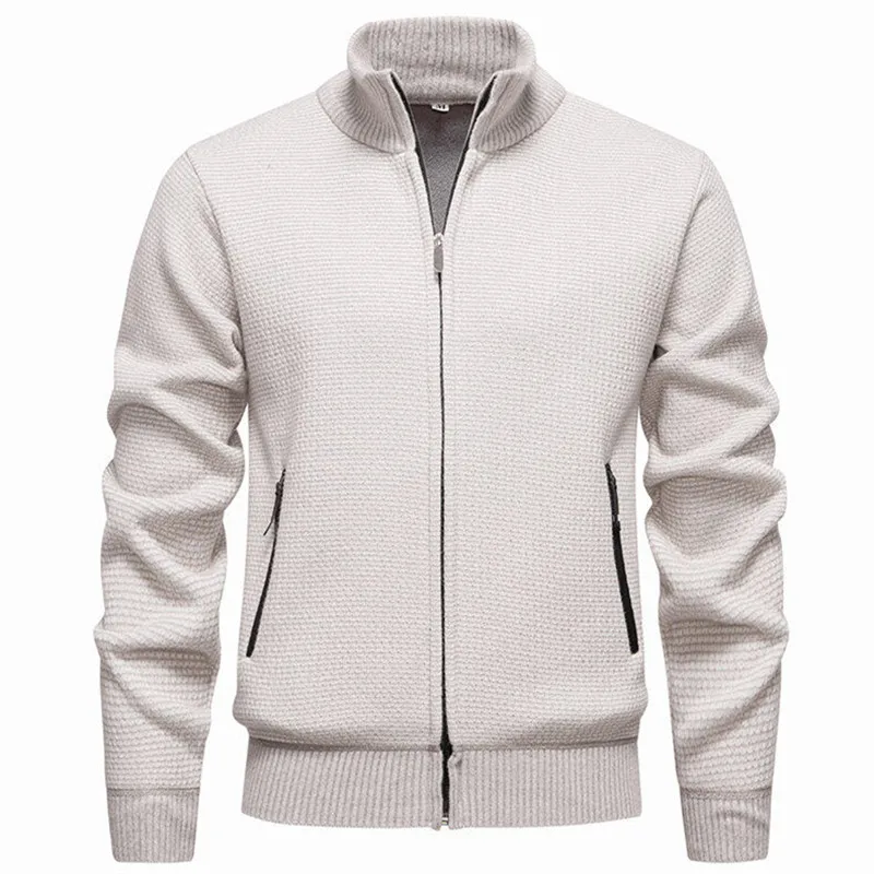 2025 Autumn Winter Knit Cardigan Men Solid Color Stand Collar Warm Knitted Sweatercoat Mens Slim Fit Casual Sweater Jackets
2025 Autumn Winter Knit Cardigan Men Solid Color Stand Collar Warm Knitted Sweatercoat Mens Slim Fit Casual Sweater Jackets