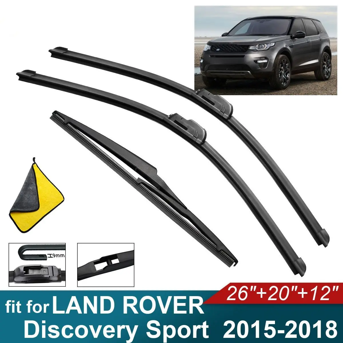 Car Windshield Wiper Blades Fit For LAND ROVER Discovery Sport Rear Wiper Blades Soft Rubber Auto Front Windscreen
Car Windshield Wiper Blades Fit For LAND ROVER Discovery Sport Rear Wiper Blades Soft Rubber Auto Front Windscreen