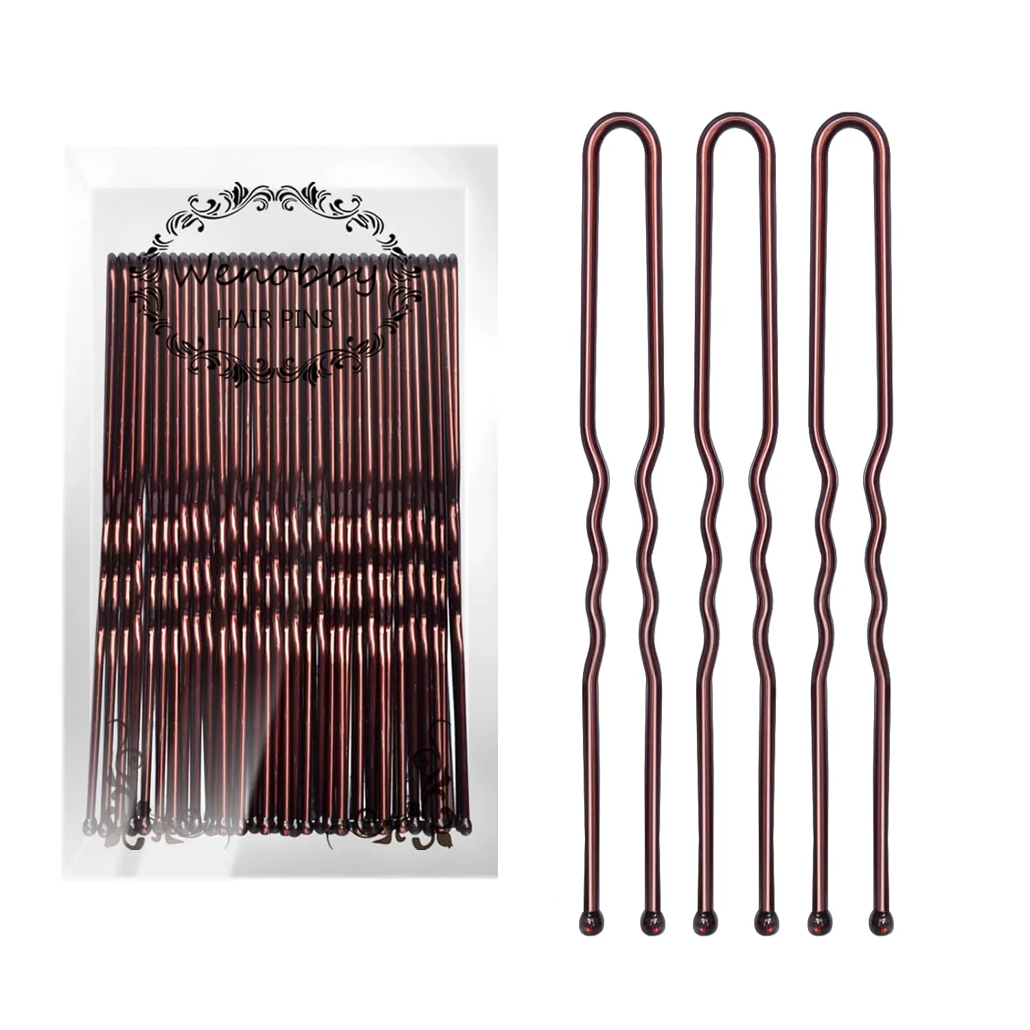 100 Pcs 2.8" U-Shaped Heavy Duty Hair Pins for Buns, Brown, Strong & Non-Slip
100 Pcs 2.8" U-Shaped Heavy Duty Hair Pins for Buns, Brown, Strong & Non-Slip