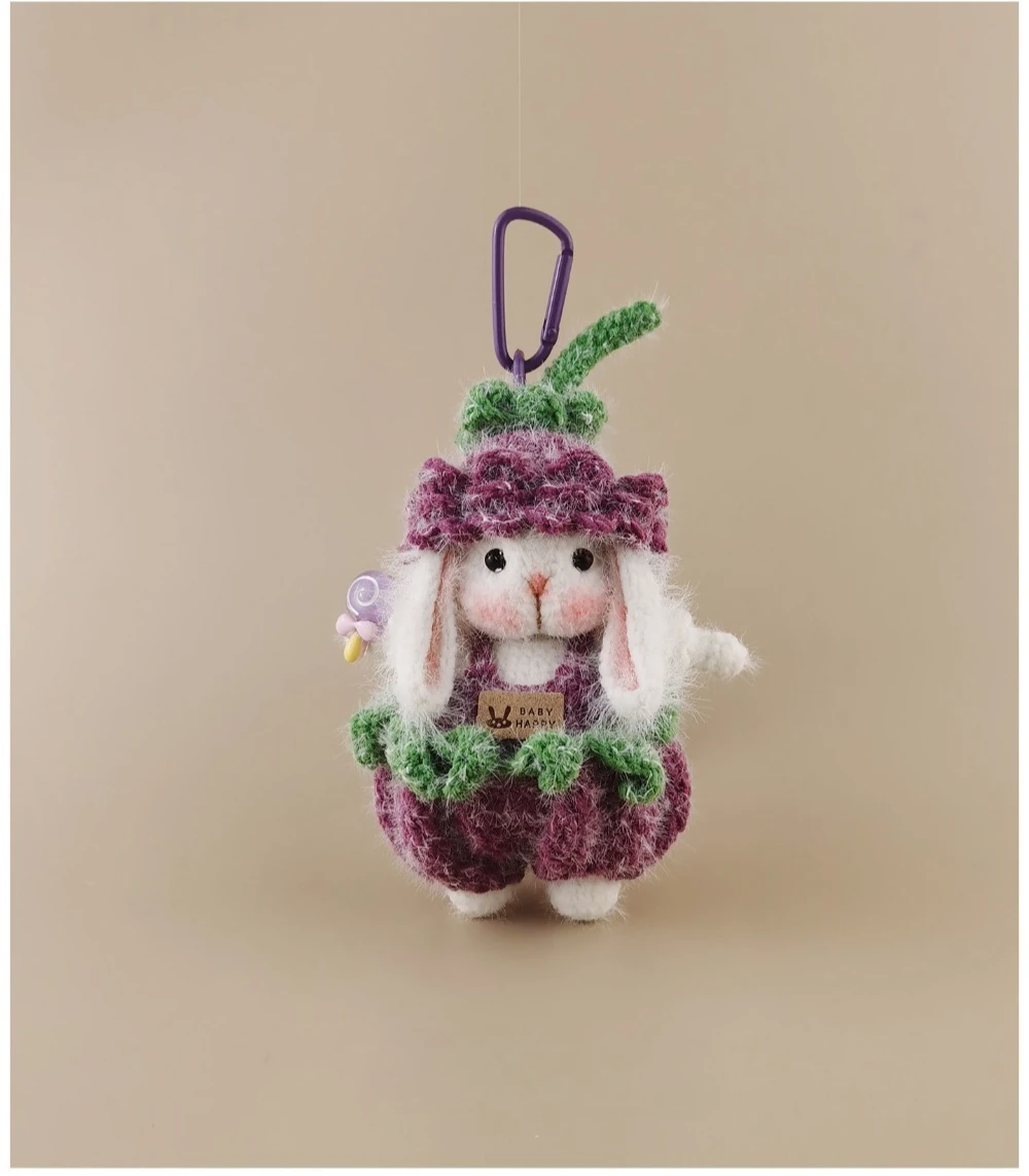 Cute Purple Rose Sugar Rabbit Plush Doll Bag Pendant, Cartoon Ornament, Birthday Gift for Friends and Couples
Cute Purple Rose Sugar Rabbit Plush Doll Bag Pendant, Cartoon Ornament, Birthday Gift for Friends and Couples