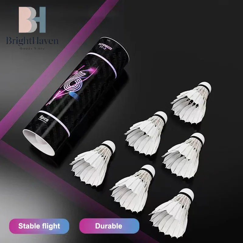 3/6Pcs Badminton Balls Shuttlecock White Goose Feather Flying Stability Durable Feather Shuttlecock Ball Outdoor Training B.H
3/6Pcs Badminton Balls Shuttlecock White Goose Feather Flying Stability Durable Feather Shuttlecock Ball Outdoor Training B.H