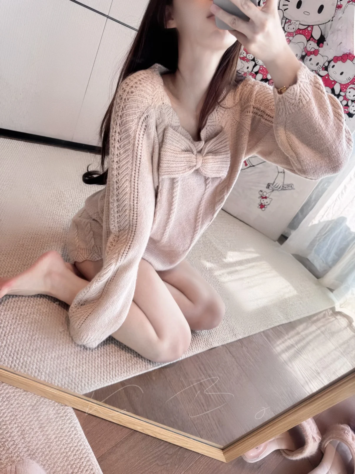Soft Cozy Long Sleeve Knitted Sweater with Knot And Short Pants Two Piece Set for Lazy Sweet Girls Fashionable Autu...
Soft Cozy Long Sleeve Knitted Sweater with Knot And Short Pants Two Piece Set for Lazy Sweet Girls Fashionable Autu...