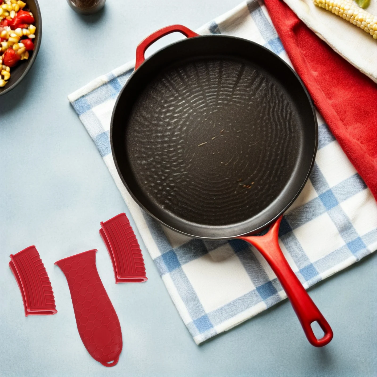 6Pcs Silicone Pot Handle Sleeves Heat Resistant Non Slip Grip Covers for Skillet Cast Iron Frying Pan Cooking Kitchen Use
6Pcs Silicone Pot Handle Sleeves Heat Resistant Non Slip Grip Covers for Skillet Cast Iron Frying Pan Cooking Kitchen Use