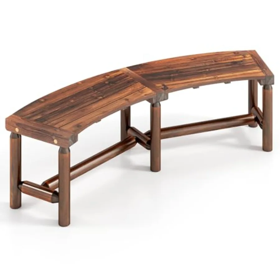 Outdoor patio curved bench for 3 people solid wood fire pit bench in natural brown weather-resistant finish 800 lbs max load ca
Outdoor patio curved bench for 3 people solid wood fire pit bench in natural brown weather-resistant finish 800 lbs max load ca