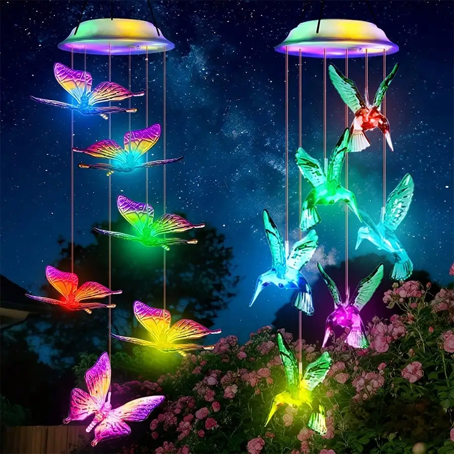 1/2/4 Outdoor Solar Hanging Decorative Lights, Shiny 6 LED Butterfly/Hummingbird Lights, IP44 , Smart Light Sense, 1200mAh,Decorative Color Changing Lights For: Patio, Party, Yard, Window, Home Decorations, Decorative Hanging Decorations
1/2/4 Outdoor Solar Hanging Decorative Lights, Shiny 6 LED Butterfly/Hummingbird Lights, IP44 , Smart Light Sense, 1200mAh,Decorative Color Changing Lights For: Patio, Party, Yard, Window, Home Decorations, Decorative Hanging Decorations