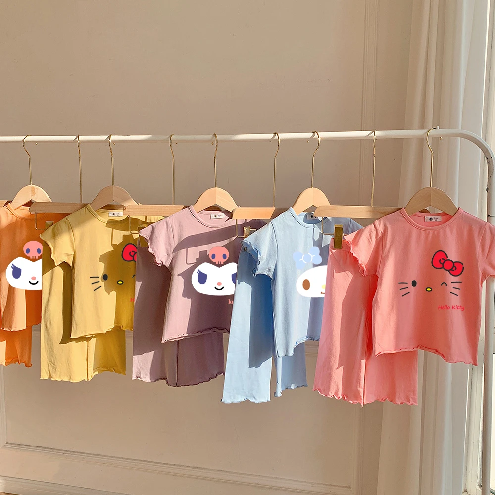 Sanrio Hello Kitty Kuromi Children Pajamas Set Cute My Melody New Cartoon Soft Breathable Short Sleeves Pants Home Pajamas Set
Sanrio Hello Kitty Kuromi Children Pajamas Set Cute My Melody New Cartoon Soft Breathable Short Sleeves Pants Home Pajamas Set