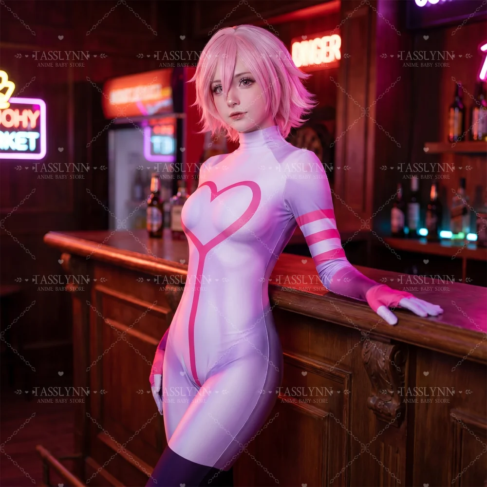 Women's Angel Dust Hazbin Hotel Cosplay Outfit, Pink Purple Striped Sleeve Heart Pattern Bodysuit, Anime Role Play Costume
Women's Angel Dust Hazbin Hotel Cosplay Outfit, Pink Purple Striped Sleeve Heart Pattern Bodysuit, Anime Role Play Costume