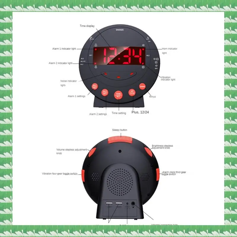 ONCE 1 SET Powerful Vibration Alarm Clock Elderly Deaf Home Digital Extra Loud Vibration Clock For Hearing Impaired EU Plug
ONCE 1 SET Powerful Vibration Alarm Clock Elderly Deaf Home Digital Extra Loud Vibration Clock For Hearing Impaired EU Plug