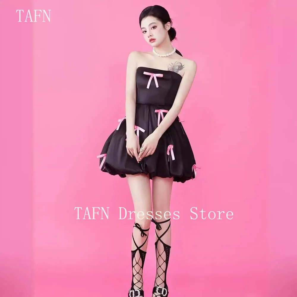 TAFN Black Satin Short Gown Dress Princess A-line Niche Fairy French Birthday Party Mini Prom Dress
TAFN Black Satin Short Gown Dress Princess A-line Niche Fairy French Birthday Party Mini Prom Dress