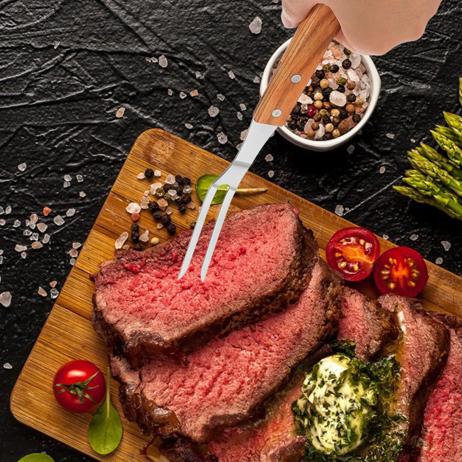 Вилка для барбекю из нержавеющей стали с деревянной ручкой, для гриля, портативный инструмент для жарки мяса на открытом воздухе, для кемпинга и костра
Вилка для барбекю из нержавеющей стали с деревянной ручкой, для гриля, портативный инструмент для жарки мяса на открытом воздухе, для кемпинга и костра