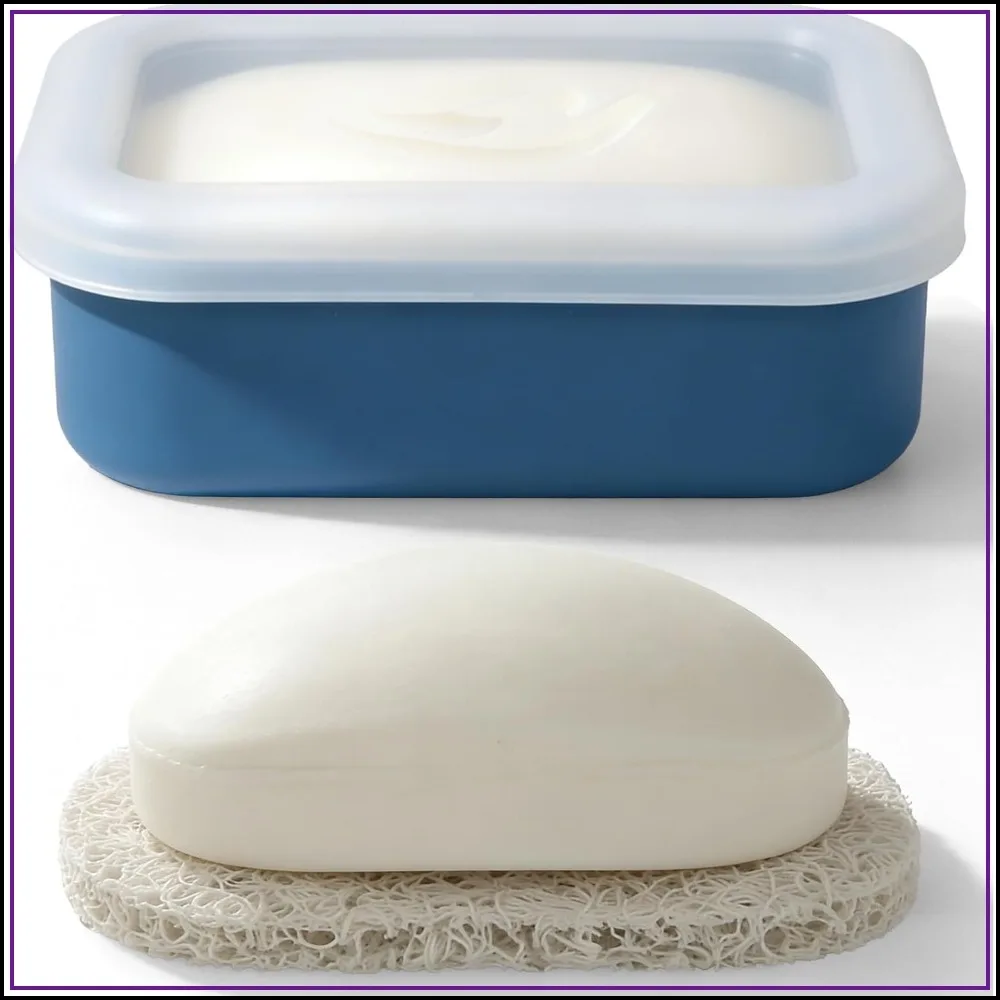 Leakproof Silicone Travel Soap Case with Drainage Layer, Portable for Camping Gym Shower, Blue
Leakproof Silicone Travel Soap Case with Drainage Layer, Portable for Camping Gym Shower, Blue