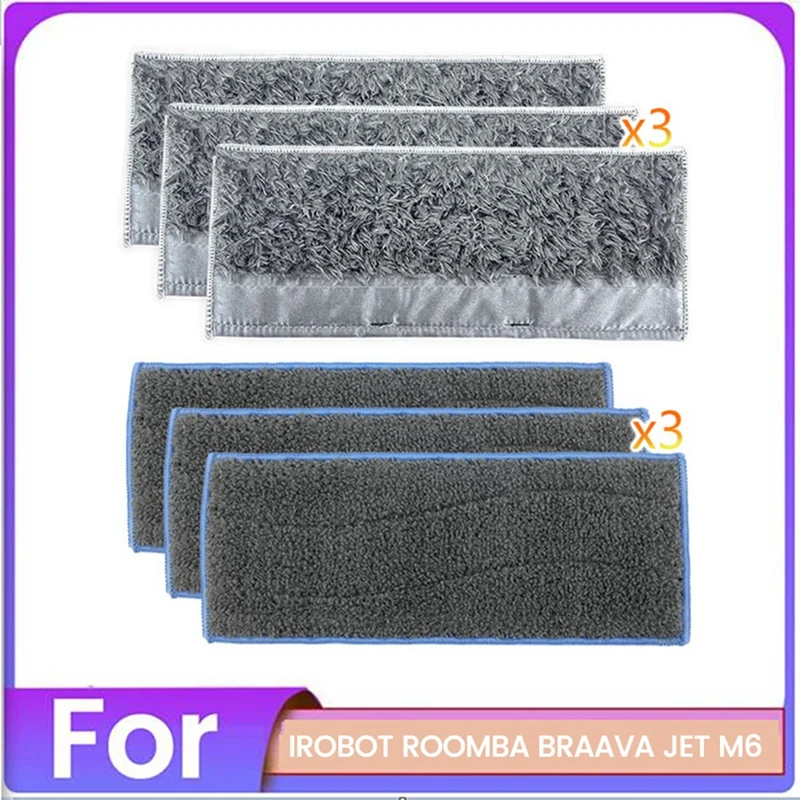 6 шт., комплект влажной и сухой салфетки для швабры для IROBOT ROOMBA BRAAVA JET M6, аксессуары для подметального робота, сменная чистящая ткань 
6 шт., комплект влажной и сухой салфетки для швабры для IROBOT ROOMBA BRAAVA JET M6, аксессуары для подметального робота, сменная чистящая ткань
