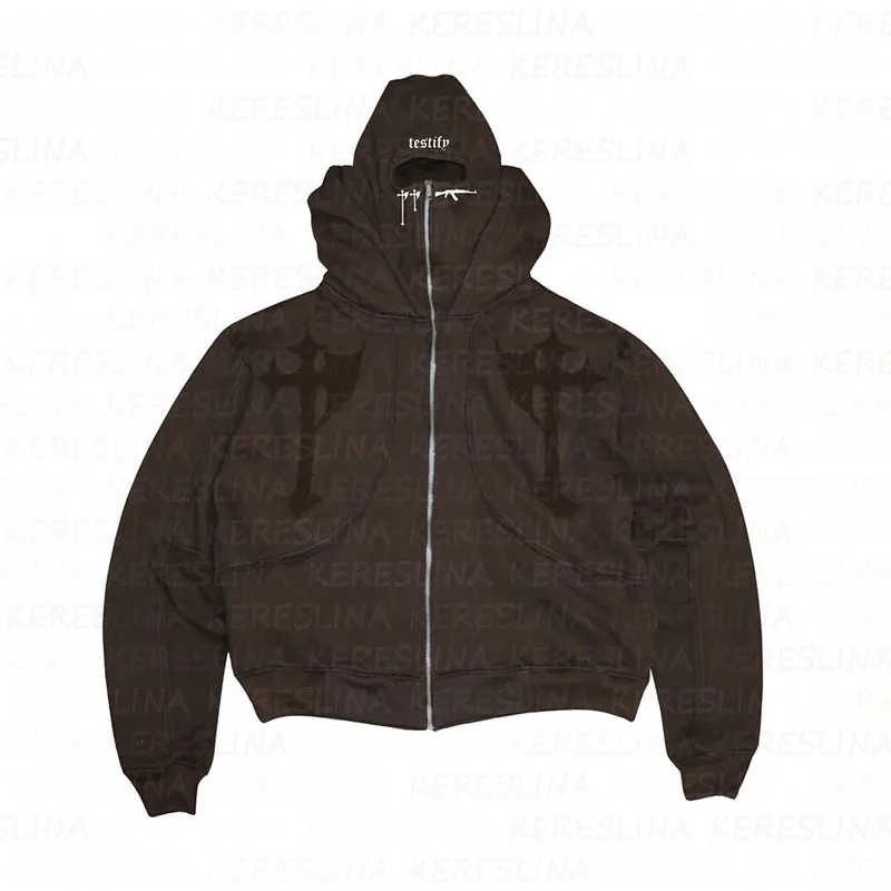 2025 European and American new hoodie Y2K Gothic style printed casual street trend men's and women's hooded cardigan jacket
2025 European and American new hoodie Y2K Gothic style printed casual street trend men's and women's hooded cardigan jacket