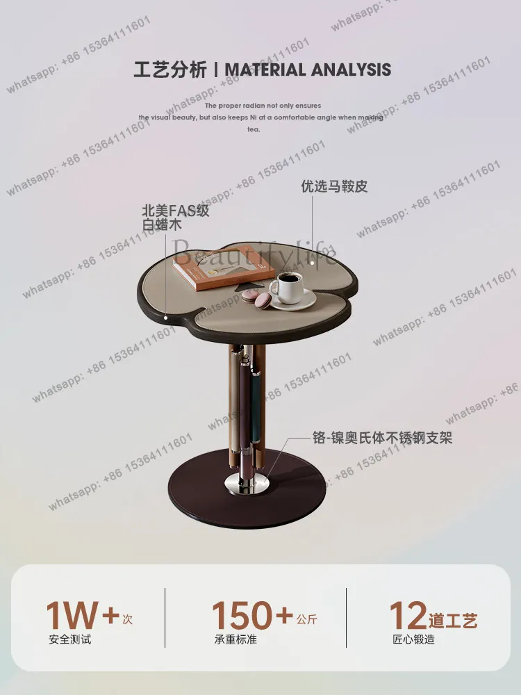 2026 Italian minimalist saddle leather edge few living room creative light luxury ash wood side table
2026 Italian minimalist saddle leather edge few living room creative light luxury ash wood side table