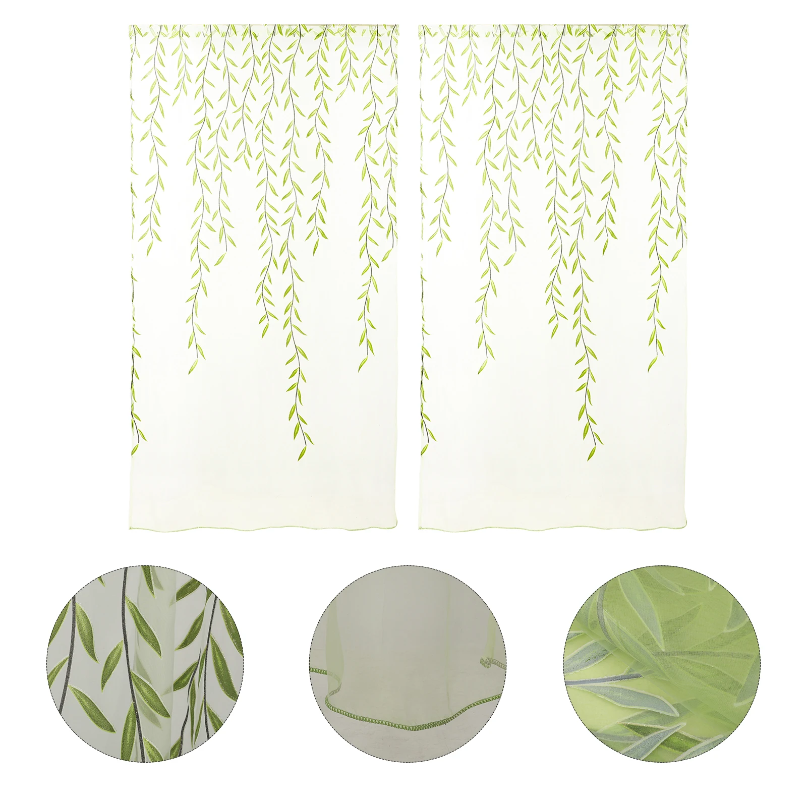 Curtains Voile Semi Transparent Green Leaf Drape Sheer Window Bedroom Living Room Kitchen Girls Waterproof
Curtains Voile Semi Transparent Green Leaf Drape Sheer Window Bedroom Living Room Kitchen Girls Waterproof