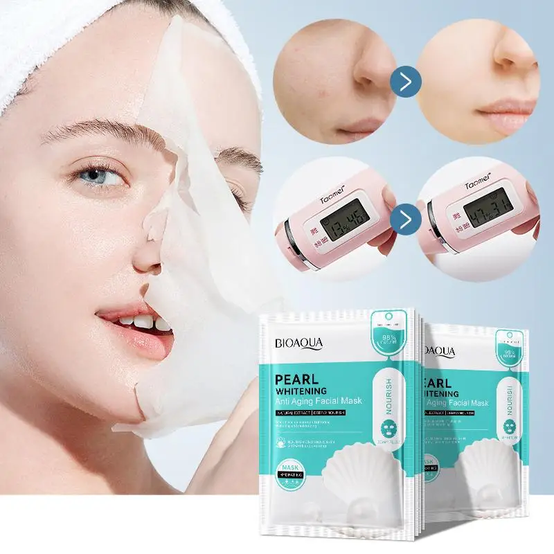 BIOAOUA 10PCS Pearl Hyaluronic Acid Whitening And Anti-aging Rejuvenating Moisturizing Mask Facial Mask-sheet Collagen Face Mask
BIOAOUA 10PCS Pearl Hyaluronic Acid Whitening And Anti-aging Rejuvenating Moisturizing Mask Facial Mask-sheet Collagen Face Mask