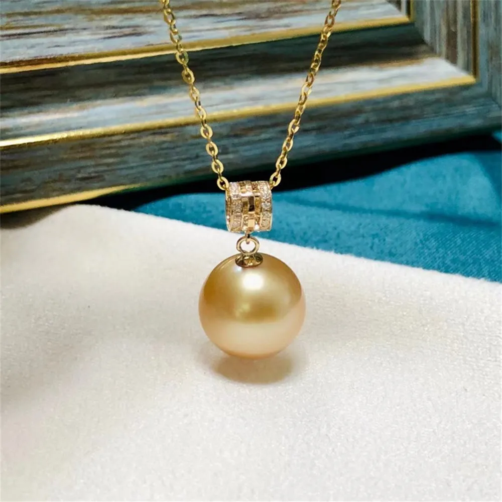 DIY Pearl Accessories G18K Yellow and White Gold Pendant Empty Holder K Gold Necklace Pendant Holder Women's 9-13mm Round Beads
DIY Pearl Accessories G18K Yellow and White Gold Pendant Empty Holder K Gold Necklace Pendant Holder Women's 9-13mm Round Beads