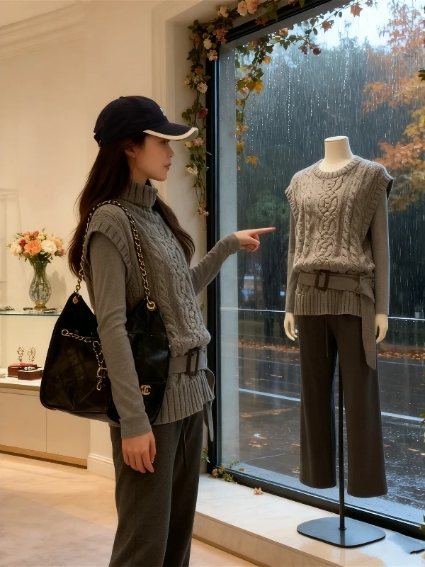 Korean Style High Neck Knitted Vest Top Women's Base Layer Shirt Sweater Two Piece Set Casual Layering Fashion Autumn Winter
Korean Style High Neck Knitted Vest Top Women's Base Layer Shirt Sweater Two Piece Set Casual Layering Fashion Autumn Winter