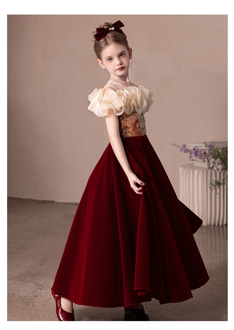 Luxury Girls' Velvet Formal Dresses for Church Communion, Concerts, Banquets – Elegant Floor-Length Design
Luxury Girls' Velvet Formal Dresses for Church Communion, Concerts, Banquets – Elegant Floor-Length Design