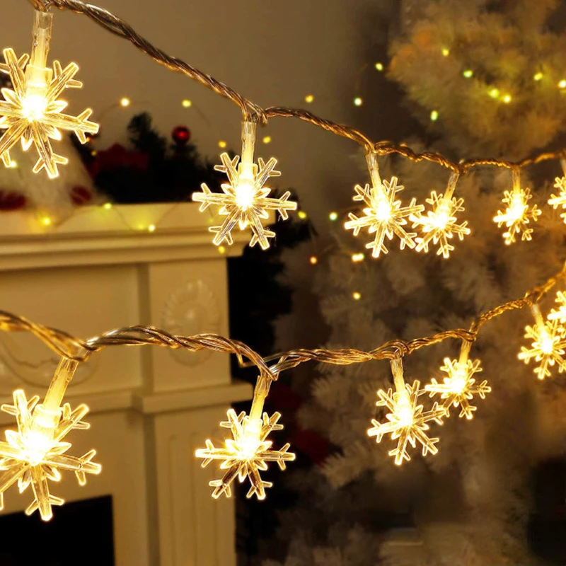 100 LED Snowflake String Lights Fairy Lights Led Light Timer Waterproof Garland New Year Christmas Decorations Noel Navidad
100 LED Snowflake String Lights Fairy Lights Led Light Timer Waterproof Garland New Year Christmas Decorations Noel Navidad