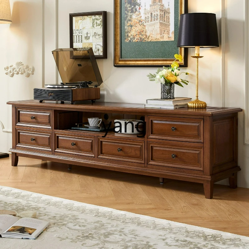LTT American all-solid wood TV cabinet coffee table combination storage simple solid wood living room furniture
LTT American all-solid wood TV cabinet coffee table combination storage simple solid wood living room furniture