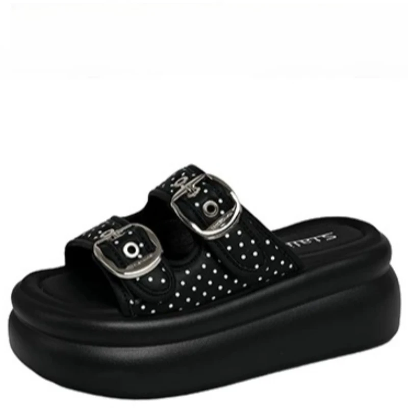 7CM Crystal Buckle Women Slippers Fluorescent Leather Belt Platform Sandals Rhinestone Summer Shoes for Woman Flip Flops
7CM Crystal Buckle Women Slippers Fluorescent Leather Belt Platform Sandals Rhinestone Summer Shoes for Woman Flip Flops