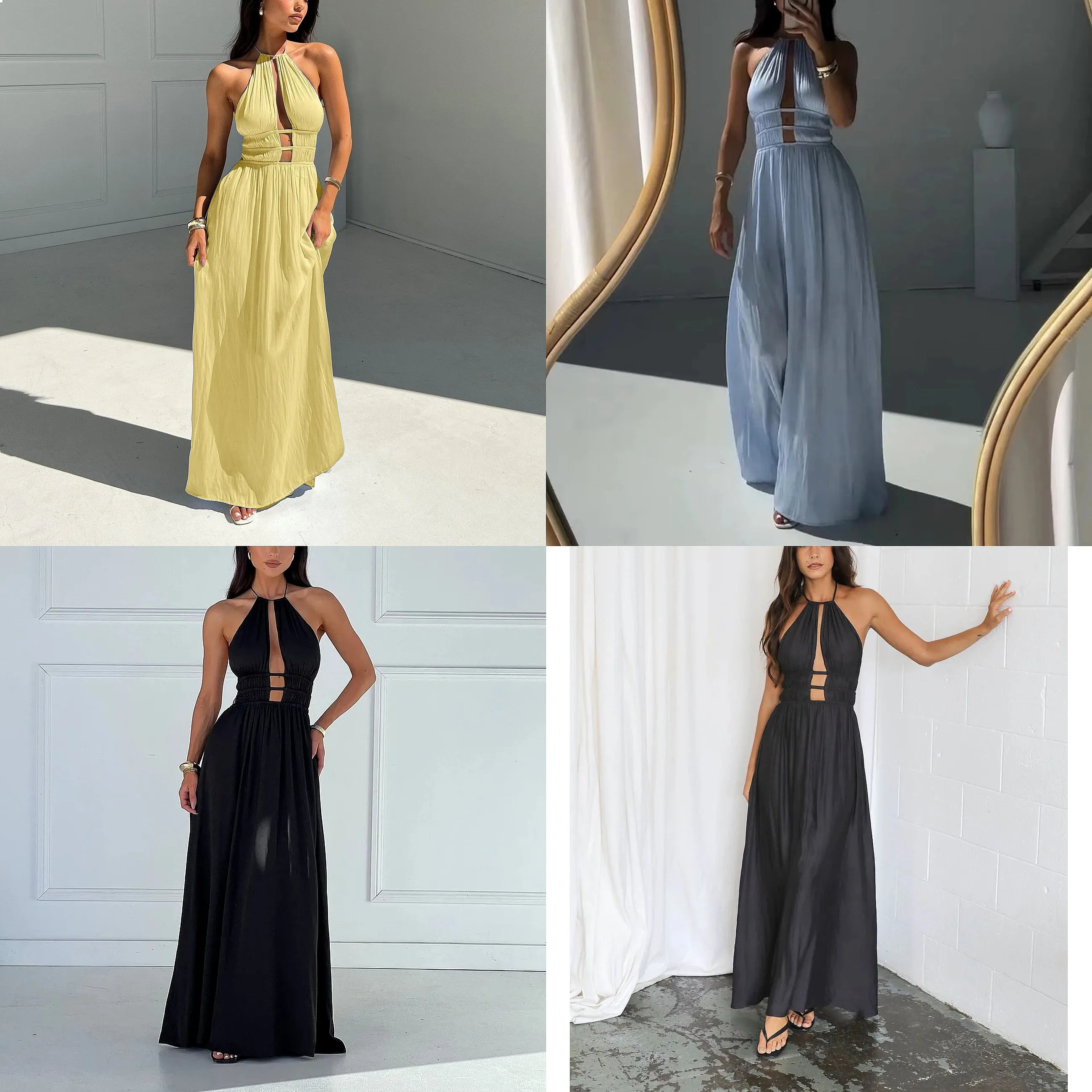Sexy Women Bodycon Dress Hollow Out Off Shoulder Dresses Spring Summer Ruched Evening Gown
Sexy Women Bodycon Dress Hollow Out Off Shoulder Dresses Spring Summer Ruched Evening Gown