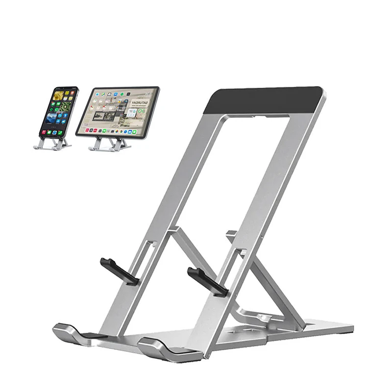 Aluminum Mobile Phone Holder Folding Bracket for Large Phones Tablets Triangular Non-Slip Silicone Pads Foldable Phone Stand
Aluminum Mobile Phone Holder Folding Bracket for Large Phones Tablets Triangular Non-Slip Silicone Pads Foldable Phone Stand