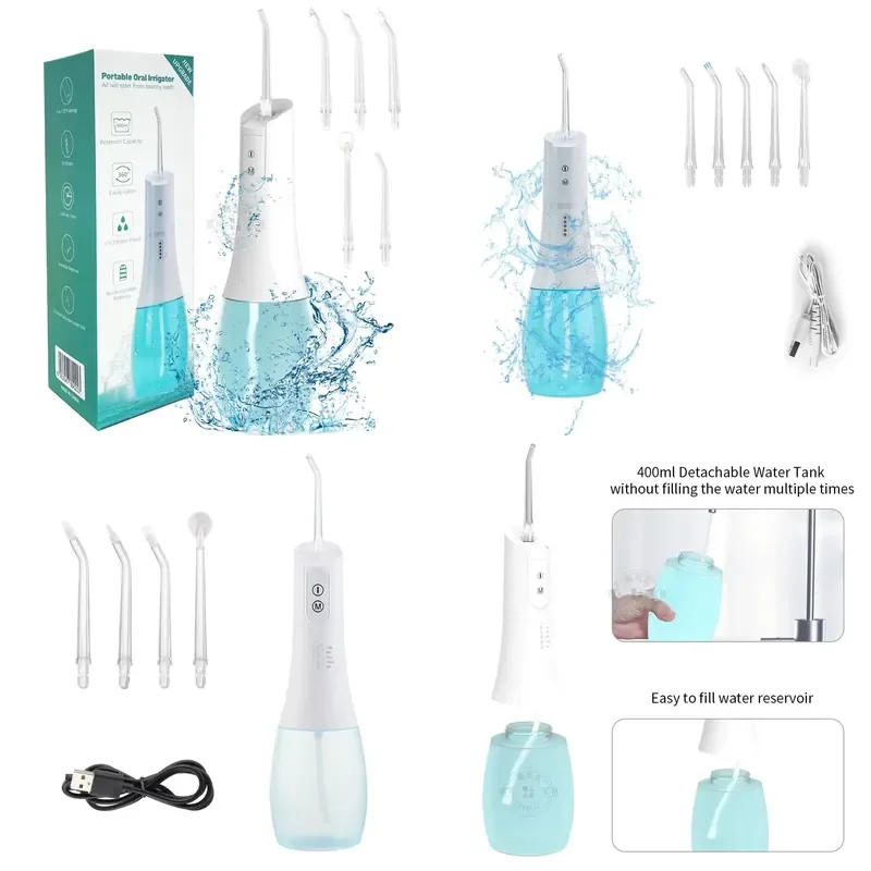 2026 Portable Electric Oral Irrigator Water Flosser Water Jet Tools Pick Cleaning Teeth 400ML 5 Working Models
2026 Portable Electric Oral Irrigator Water Flosser Water Jet Tools Pick Cleaning Teeth 400ML 5 Working Models