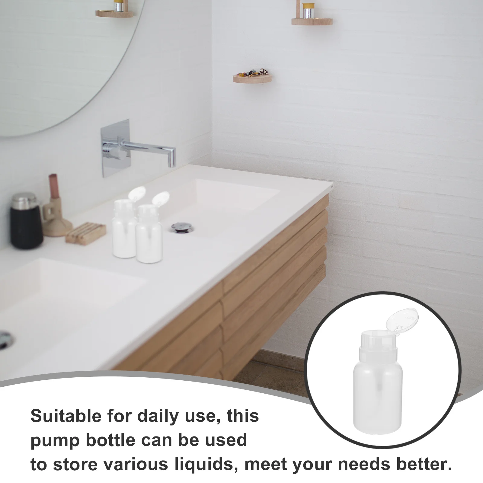 4Pcs Liquid Pump Bottles Refillable Press Type Dispensers Nail Polish Remover Makeup Remover Bottles for Bathroom Home Use
4Pcs Liquid Pump Bottles Refillable Press Type Dispensers Nail Polish Remover Makeup Remover Bottles for Bathroom Home Use