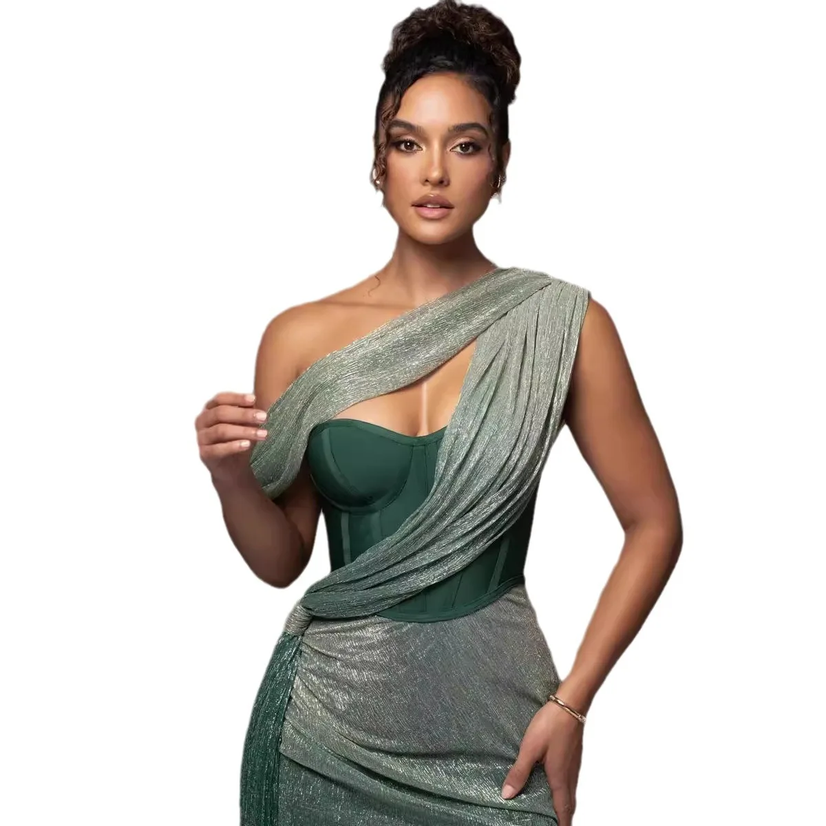 Hot Sexy One Shoulder Draped Glitter Long Dress Women Brown Corset Sparkly Backless Bodycon Maxi Dresses Evening Party Gowns
Hot Sexy One Shoulder Draped Glitter Long Dress Women Brown Corset Sparkly Backless Bodycon Maxi Dresses Evening Party Gowns