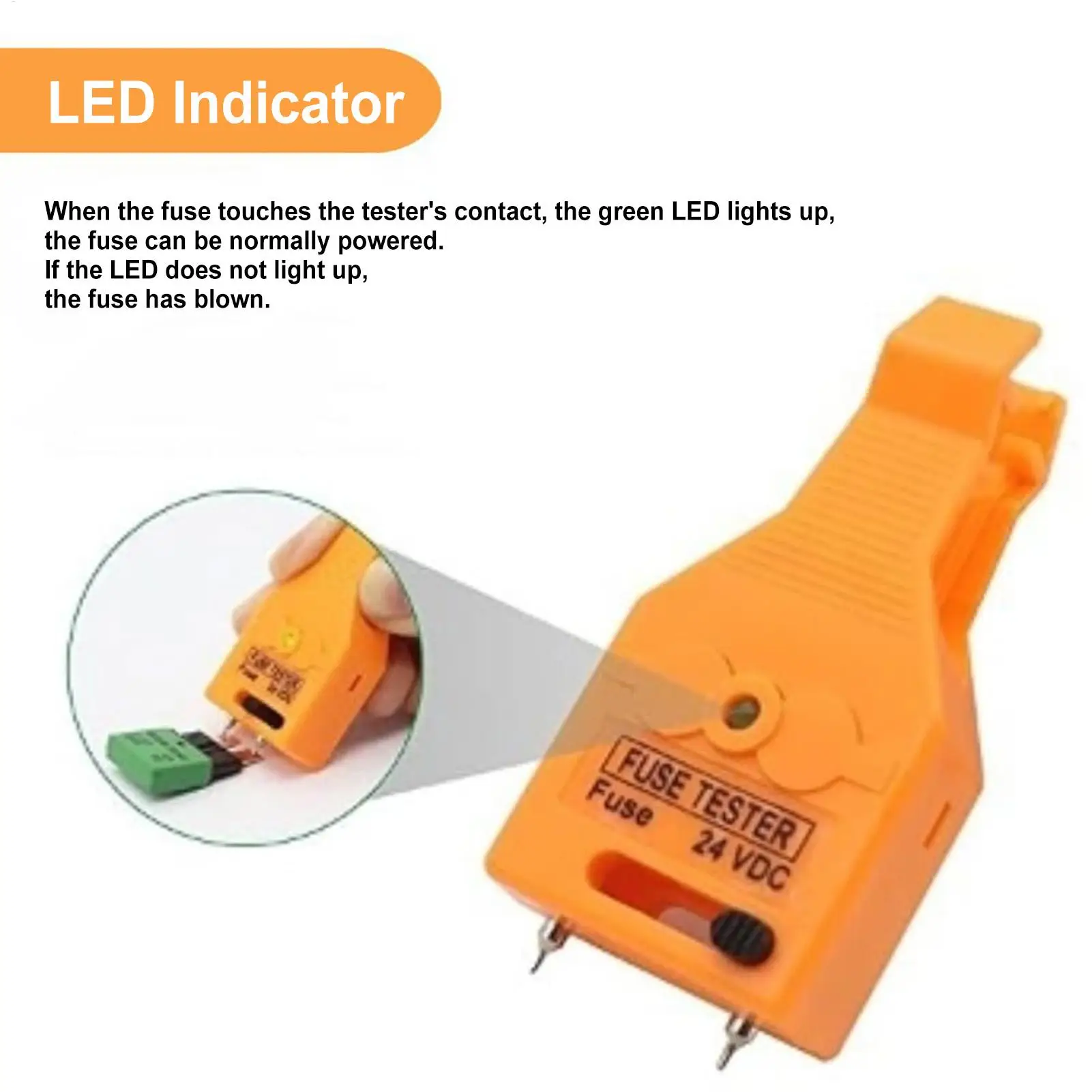 Fuse Checker 24vdc Circuit Checker with Adjustable Probe Auto Fuse Tester for Rv Motorcycle Electronic Industrial Mechanics Home
Fuse Checker 24vdc Circuit Checker with Adjustable Probe Auto Fuse Tester for Rv Motorcycle Electronic Industrial Mechanics Home