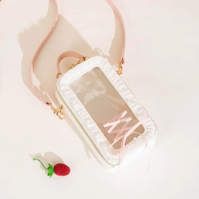 Japanese Sweet Contrasting Color Baby Bags Lace Transparent Women's Shoulder Bags Small Square Bag Two-dimensional Lta Bag Girl
Japanese Sweet Contrasting Color Baby Bags Lace Transparent Women's Shoulder Bags Small Square Bag Two-dimensional Lta Bag Girl