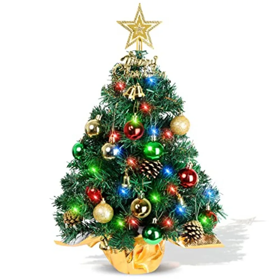 Tabletop Christmas Tree 22 Inch Mini Artificial Christmas Tree with 30 LED String Lights, Star Tree, Tabletop Small Xmas Tree f
Tabletop Christmas Tree 22 Inch Mini Artificial Christmas Tree with 30 LED String Lights, Star Tree, Tabletop Small Xmas Tree f