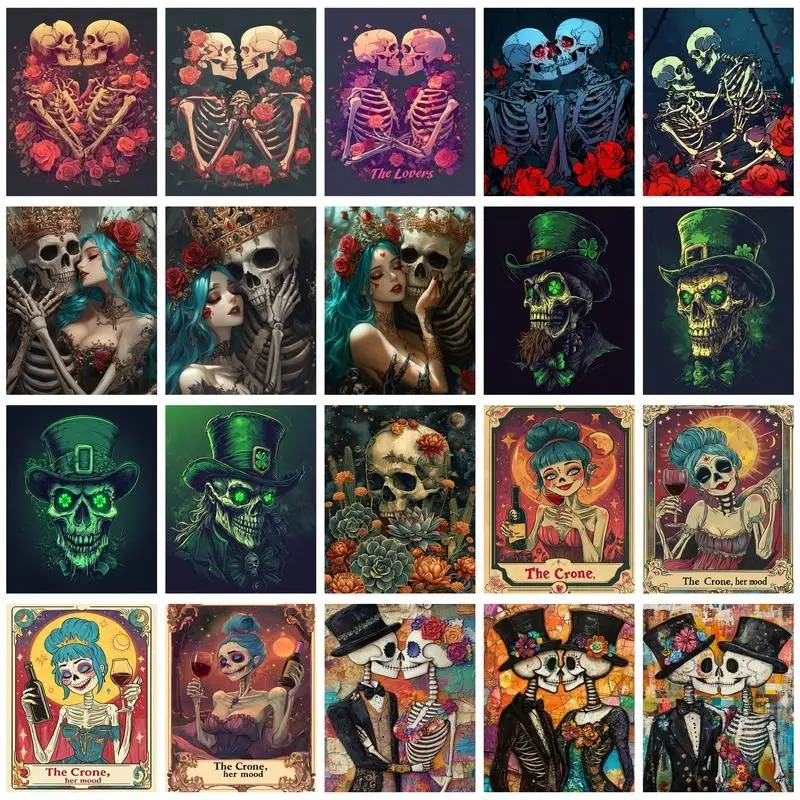 CHENISTORY DIY Pictures By Numbers Halloween skeleton Kits Coloring By Number Drawing On Canvas Hand Painted Home Decor
CHENISTORY DIY Pictures By Numbers Halloween skeleton Kits Coloring By Number Drawing On Canvas Hand Painted Home Decor
