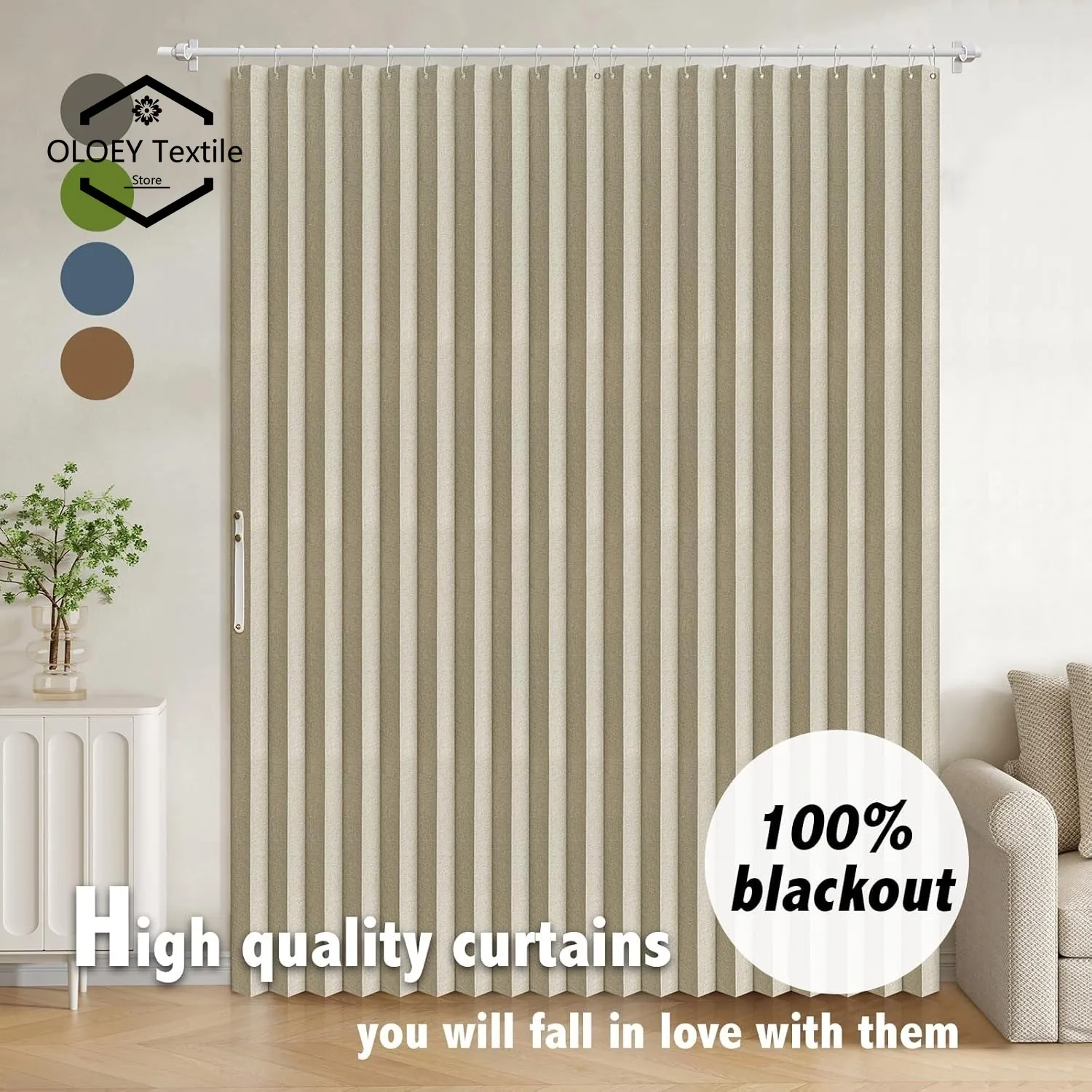100% Blackout Doorway Curtains Accordion Doors for Doorway Curtains Applicable Patio Door Curtain Sliding Curtains
100% Blackout Doorway Curtains Accordion Doors for Doorway Curtains Applicable Patio Door Curtain Sliding Curtains